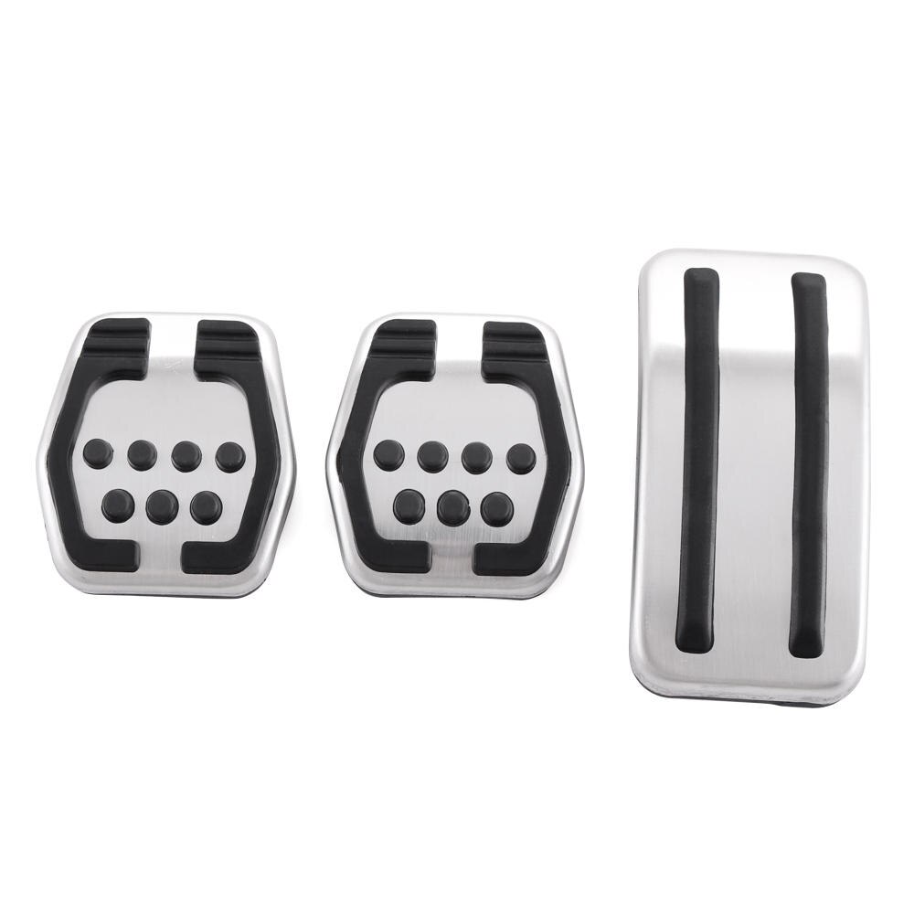 Manuell bil rustfri bilpedal for ford focus 2 mk2 focus 3 4 kuga  st 2005 lhd drivstoff fotstøtte pedaler deksel: C stil 3 stk