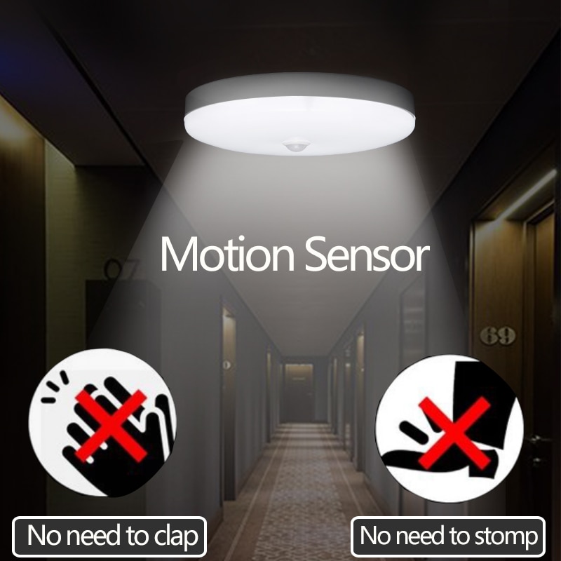 Moderne LED-deckenleuchte PIR Bewegung Sensor Decke Lampe 20W 30W 40W Clever Heimat Leben Sensor Licht flure Flur AC85-265V