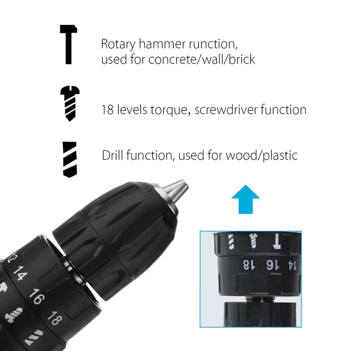 12V 1.5Ah Li-Ion Batterij Draadloze Elektrische Hamer Oplaadbare Boormachines Twee Speed Power Schroevendraaier