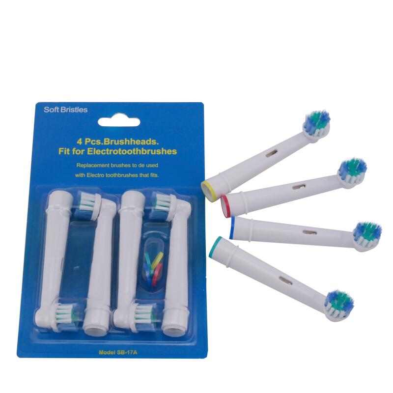 4 Stuks Opzetborstels Voor Oral-B Elektrische Tandenborstel Zachte Haren Vervangende Opzetborstels Voor Tanden Schoon
