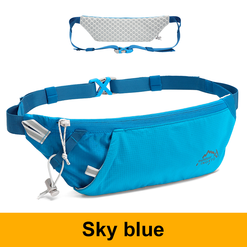 Running Bag Waist Bag 7.2 Inch Sports Phone Bag Men Women Waterproof Gym Bag Can Hold Water Cycling Phone Case Running Belt: Light Blue
