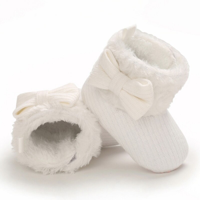 Winter Warm First Walkers Baby Ankle Snow Boots Infant Crochet Knit Fleece Baby Shoes For Boys Girls