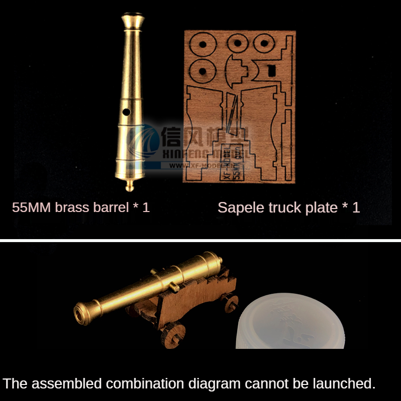 Segeln Zubehör-Messing Zubehör Sapele Schwarz Nussbaum DIY Montage Kit CNC Mini: 55MM Sapele kit