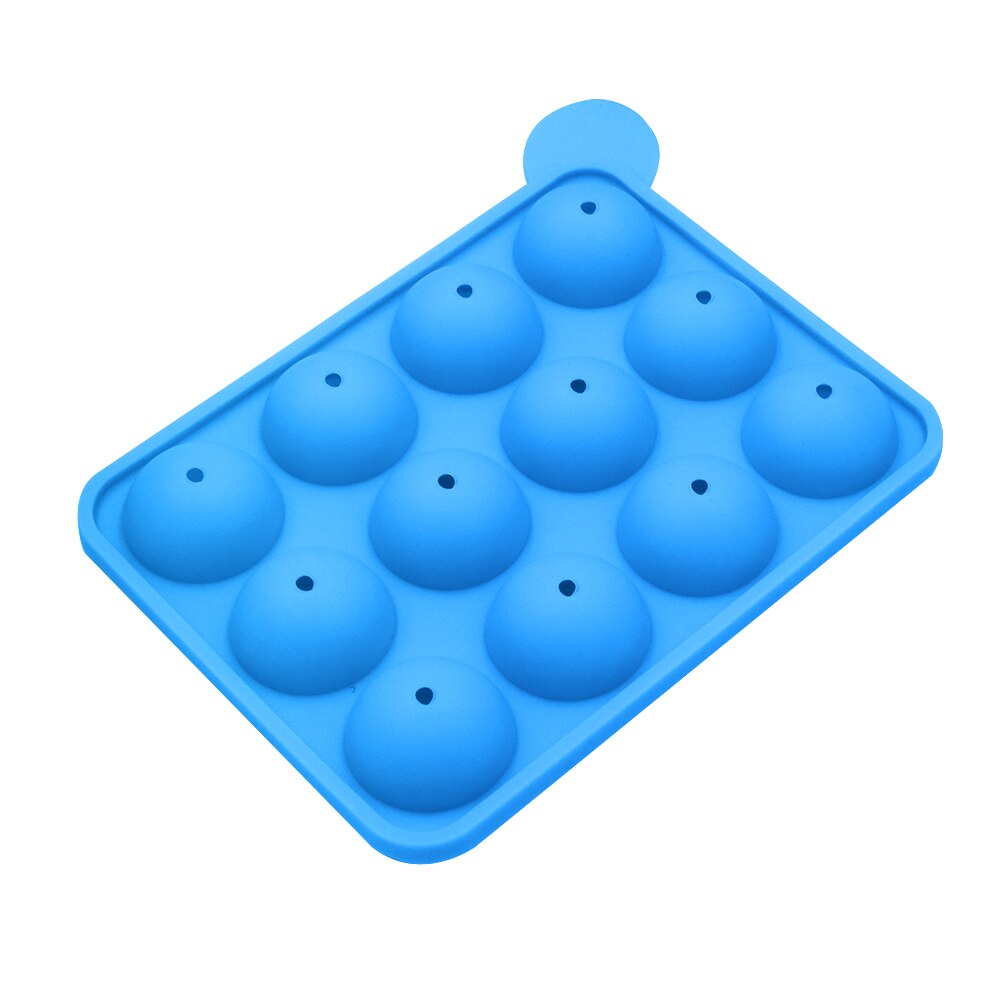 Moldes redondos de silicona para hacer piruletas, herramientas para hornear pasteles, 20 agujeros: 12 hole