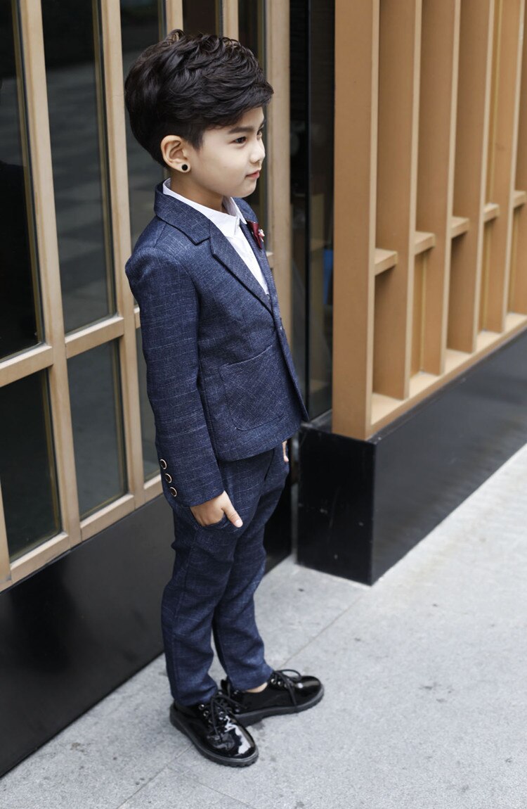 formale Jungen anzug Hochzeit/Rauchen Anzüge Jungen Blazer Anzug Mariages/kleidung Durchführen Kostüm Kleinkinder Blazer 2 stücke: jacke + Hosen