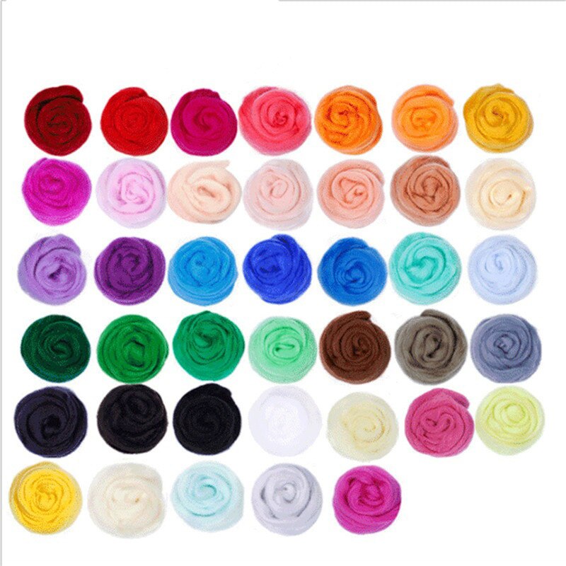 Needle Felting Kit Set Wool Felting Tools 16/25/50 Color Non-finished Felt Needle Craft Accessories Pack Felting Fabric Material