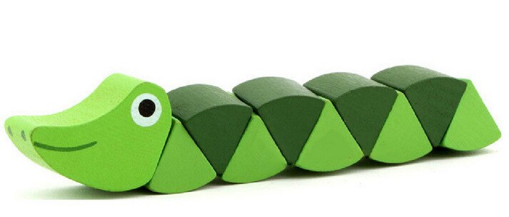 Houten speelgoed flexibele kleur  mg117 educatief dierenpop speelgoed kleur speelgoed worm 0.04: Groente
