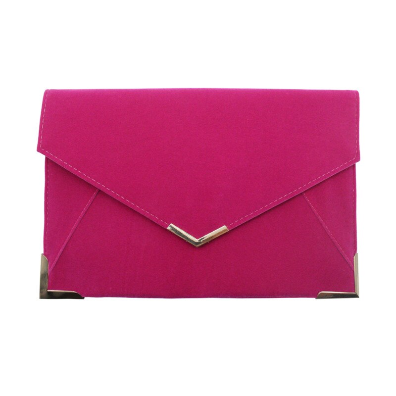 Bolso de mano tipo sobre de gran capacidad para mujer y niña, bolsa de mano de terciopelo para noche,: Morado