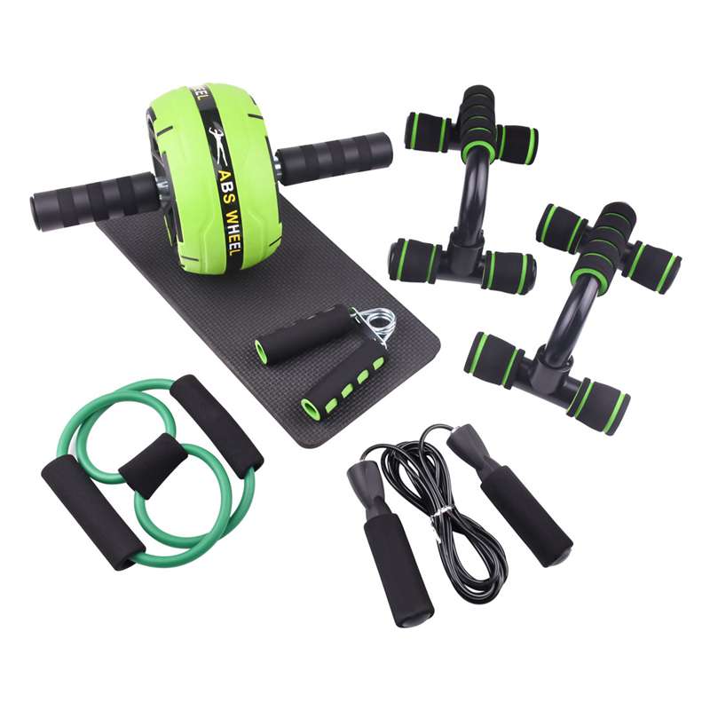 Portable Abdominal Wheel Ab Roller Combination Set Men Women Home Gym Thin Waist Exercise Abdominal Muscle Fitness Equipment