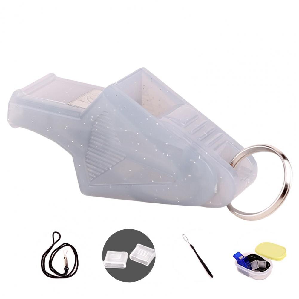 Multifunctional game whistle imitating dolphin shape, prevent loss, lightweight referee whistles for training.: White