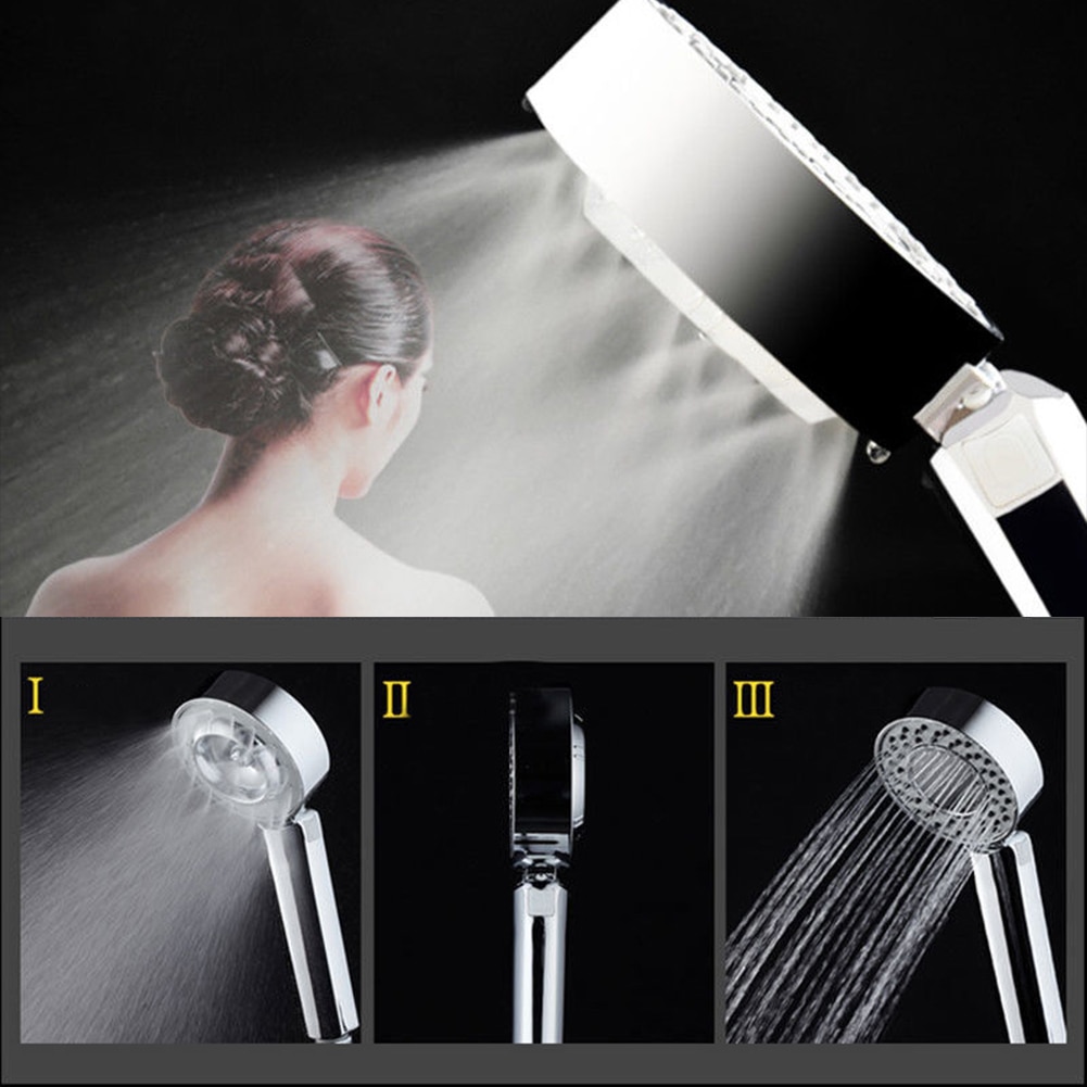 Adjustable Shower Head Hand Shower 3-Stage Magic High Pressure Shower Head Water Saving SPA Bathroom Handheld Shower Heads