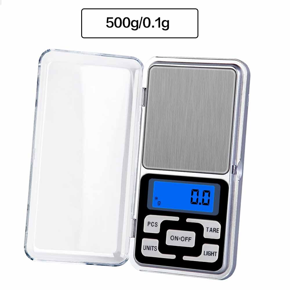 Mini Digital Scale 100/200/300/500g 0.01/0.1g High Accuracy Electric Pocket For Jewelry Scales Gram Weight Kitchen Tool: 500g 0.1g