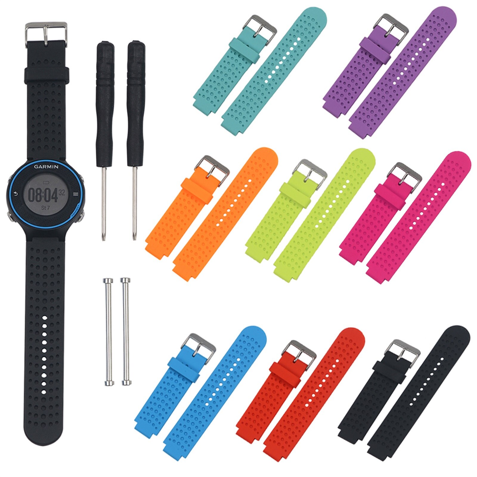 Correa de silicona para reloj Garmin Forerunner, 220, 230, 235, 630, 620, 735