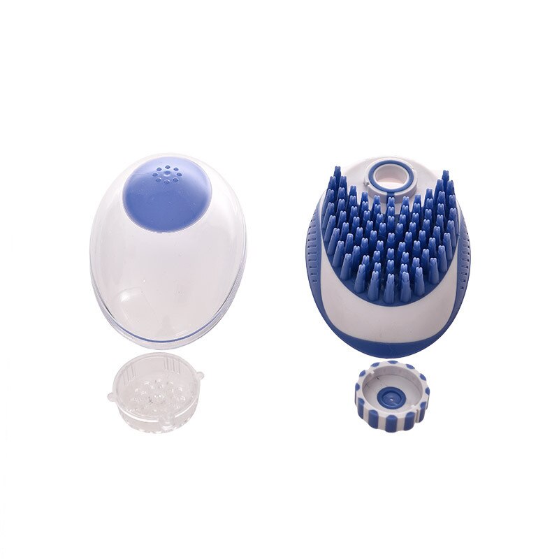 Brosse de bain en Silicone pour animaux de compagnie, peigne de Massage à tête douce pour chien et chat, avec distributeur de shampoing, lavage des cheveux, outil de nettoyage et de toilettage