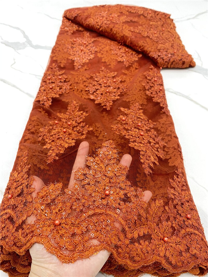 PGC African Laces Fabric Tulle Lace Green Nigerian Embroidered Bridal Lace Fabric For Wedding Sewing YA4524B-8