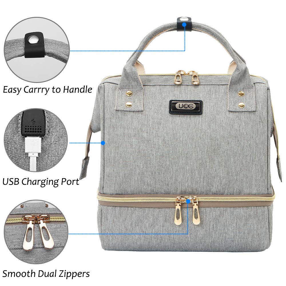Mutter Mutterschaft Schultern Rucksack Windel Tasche Für Mutter Papa Mini Brust Pumpe Tasche Baby Windel Tasche Wasserdichte Milch Flasche Tasche