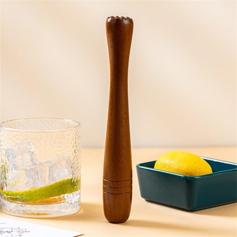 1Pc Bamboe Juicer Houten Cocktail Ijslolly Citroensap Gehamerd Popsicle Bar Melk Thee Mengsel Roeren Stok Bar Gereedschap