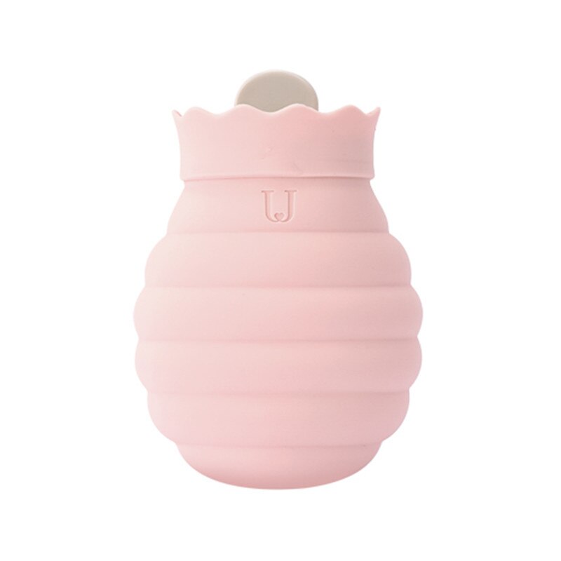 Calentador de agua para microondas, botella para el vientre, calentador de manos, Mini bolsas de agua portátiles a prueba de explosiones: Small Pink