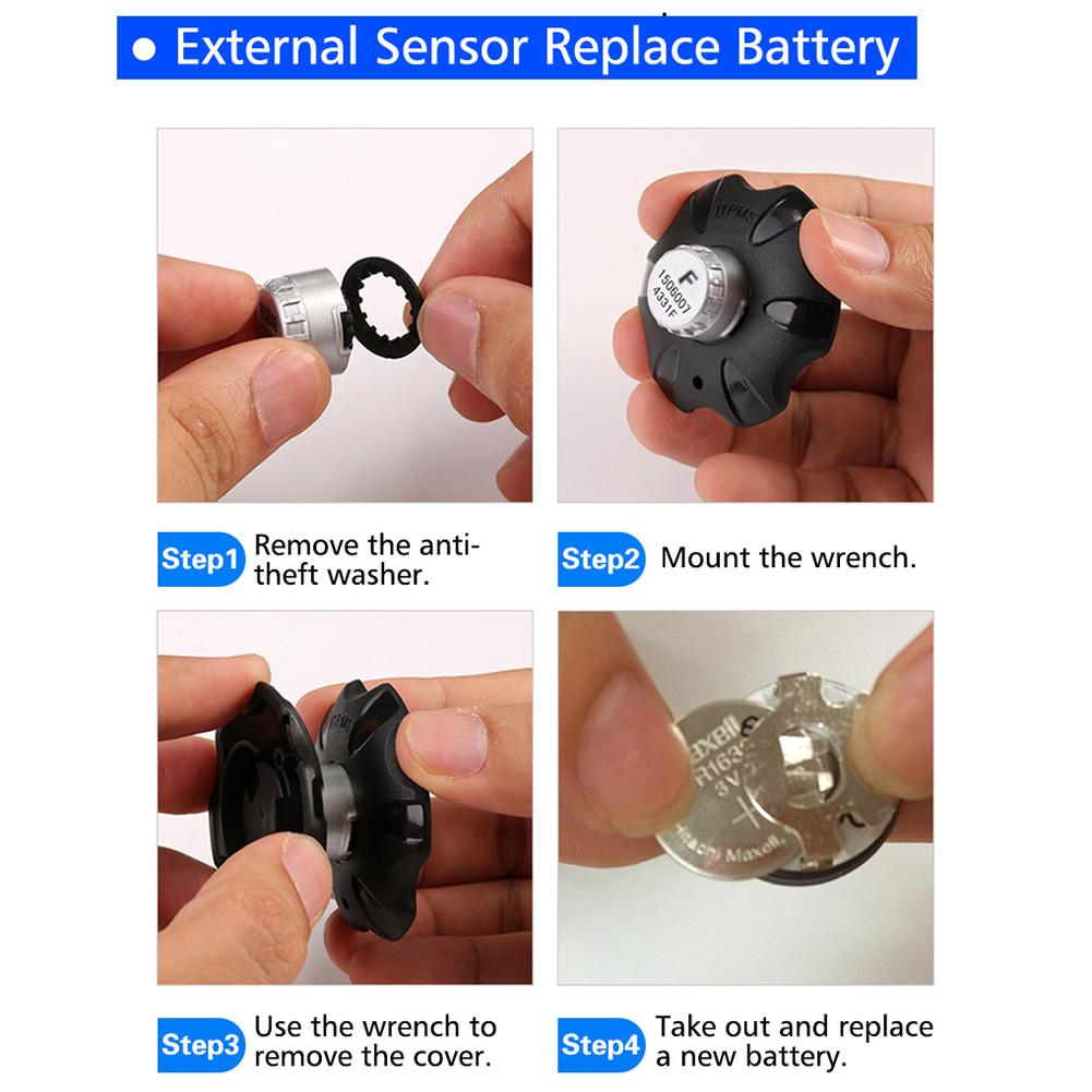 CAREUD Sistema di Monitoraggio Della Pressione Dei Pneumatici Moto Super-Protezione Solare Impermeabile Tpms Sistema di M3 TPMS Universial Impermeabile