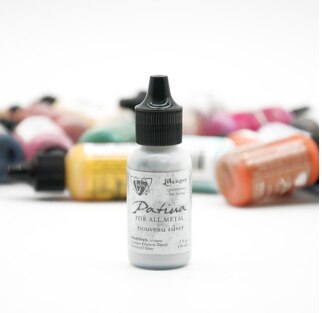 American Ranger VINTAJ PATINA Jewelry Handmade Old Pigment Metal Oxide Green Rust Effect Watercolor: Nouveau Silver