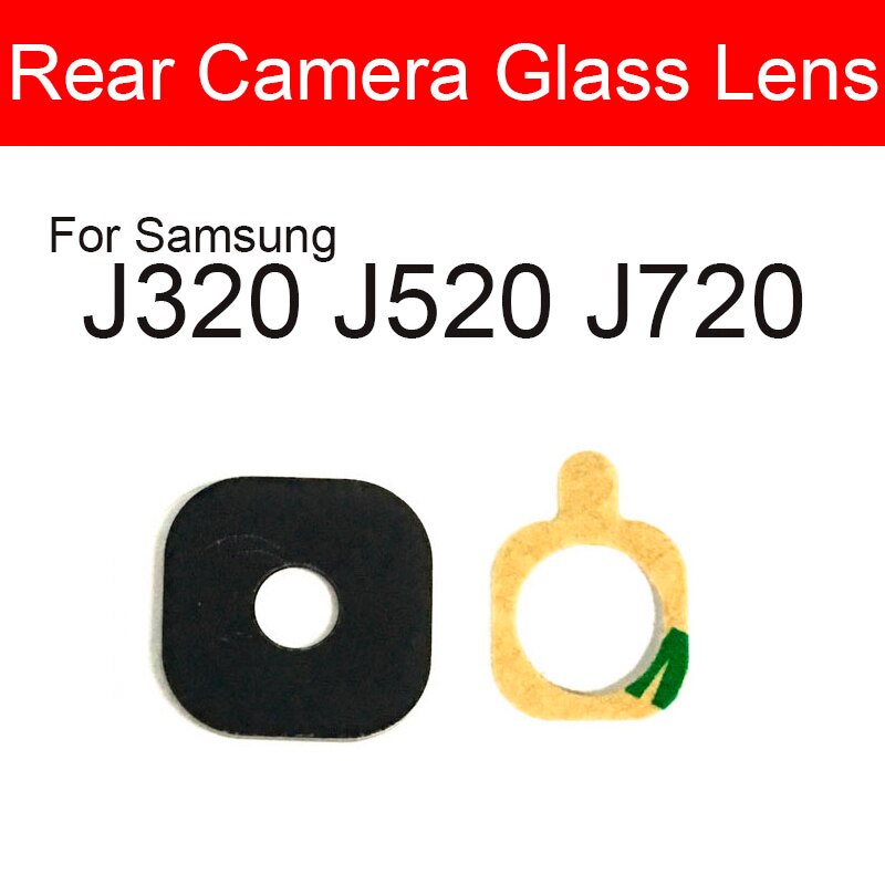Cámara trasera de cristal para Samsung Galaxy J1 J2 J3 J5 J7 Pro , , , J337 J310 J330 J510 J530 J710 J730 + adhesivo: J320 J520 J720