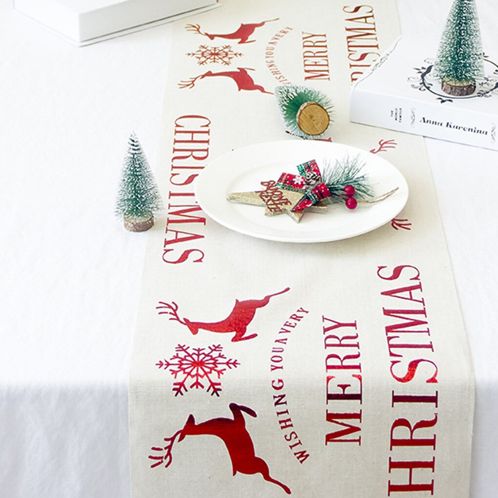 Julebord løber trykt dug hjem restaurant spisebord løber år trykt bord løber juledekoration