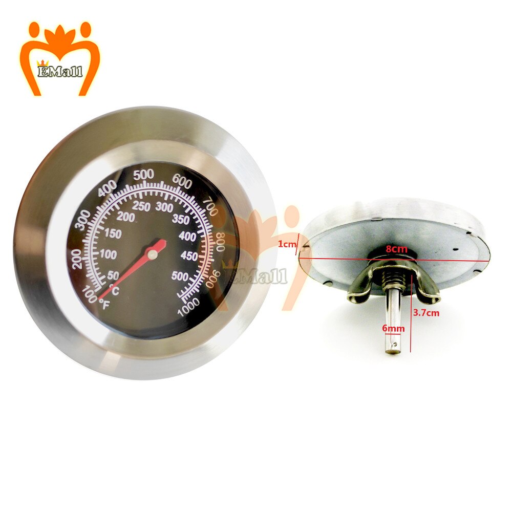 Stainless Steel Coffee Thermometer Smoker Grill Kitchen Milk Food Tea Water BBQ Temperature Tester Gauge Temp Sensor: 50-500 Degree