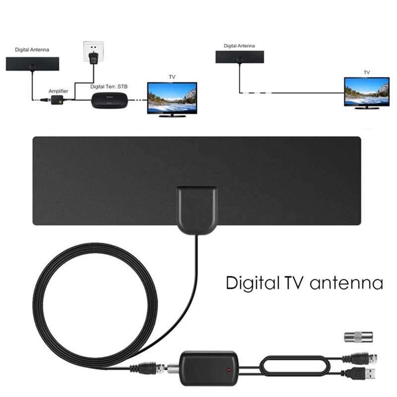 Digital HDTV Cable Antenna 4K Indoor HD Antenna 80Miles