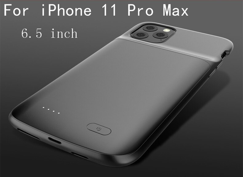 Silicone liquido antiurto di Caso Del Caricabatteria Per il iphone 11 Pro Max Caso di Alimentazione Extenal Accumulatori e caricabatterie di riserva Cove Per il iphone 11 Pro capa: i11 Pro Max-Black