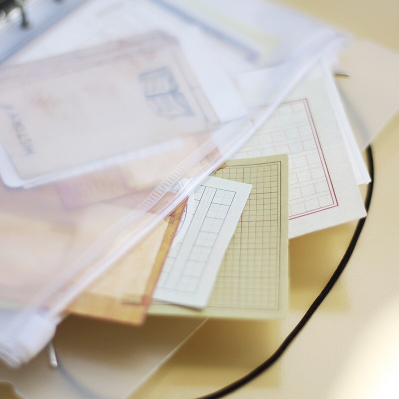 Transparent Document Bag Rainbow Accordion A5 A6 Classification File Sticker Card Photo Storage Arrangement Folders