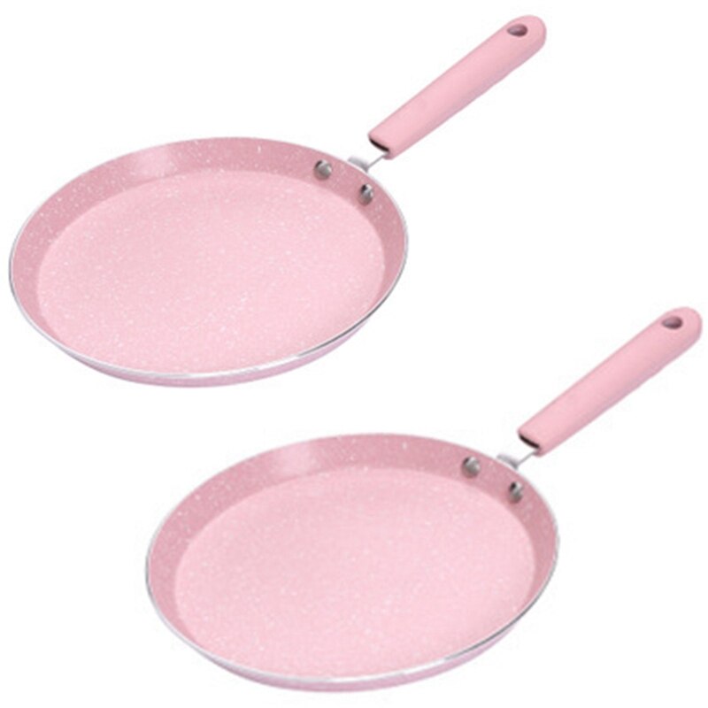 2x 8 Inch/6 Inch Pink Double-Use Melaleuca Cake Pan Pan Pan Nonstick Steak Crepe Pancake Omelette: Default Title