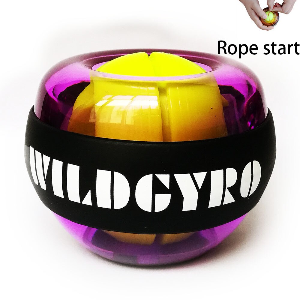 Giroscopio de bola de muñeca para gimnasio, ejercitador de agarre de mano, giroscopio de fuerza para Fitness, relajación muscular, 30 libras: Morado