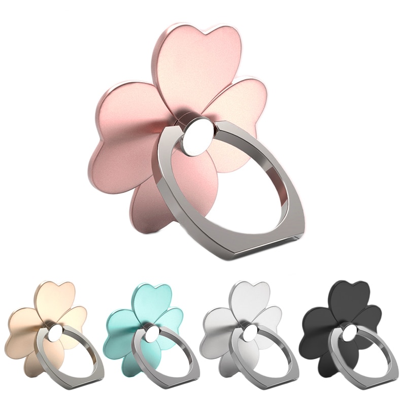 Universel téléphone porte-anneau anti-dérapant doigt porte-anneau mignon chat/fleur métal poignée Support téléphone Mobile Support en plastique pour tablette