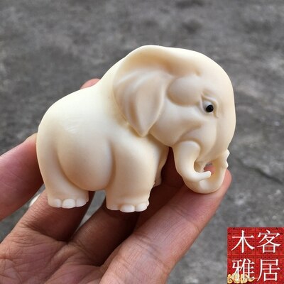 Prachtige Ivoor Fruit Olifant Ornament