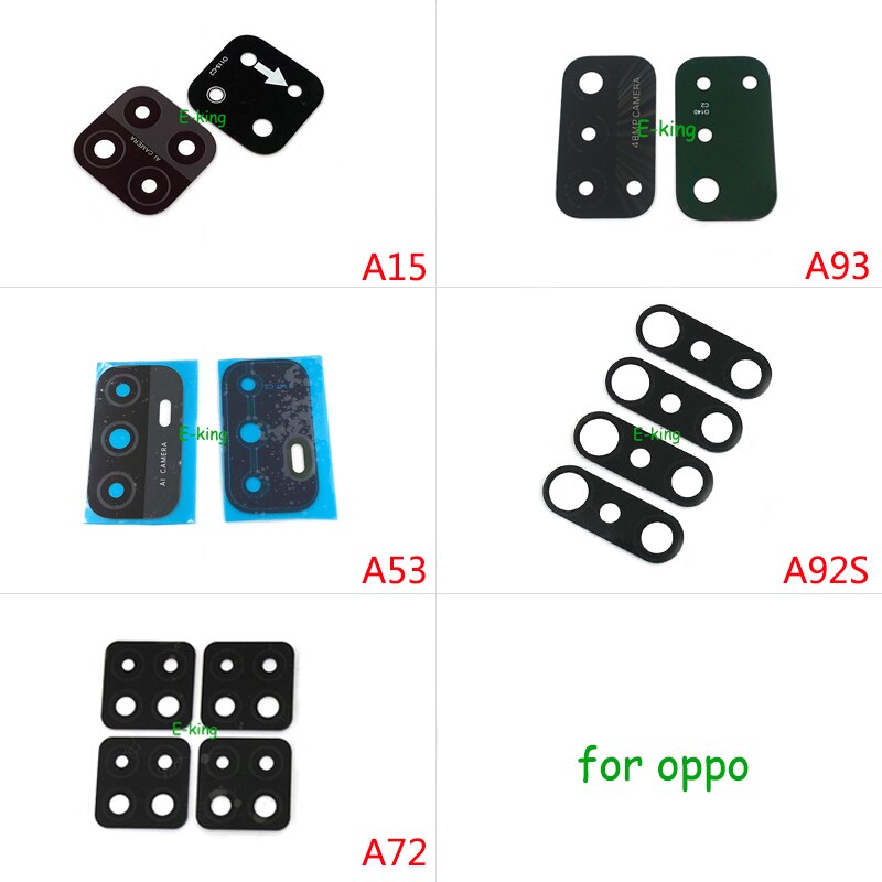 2Stck Zurück Kamera Glas Objektiv Abdeckung Für OPPO A15 A52 A53 A72 A91 A92 A92S A93 A94 A95 A96 mit Ahesive Aufkleber Ersatz Teile