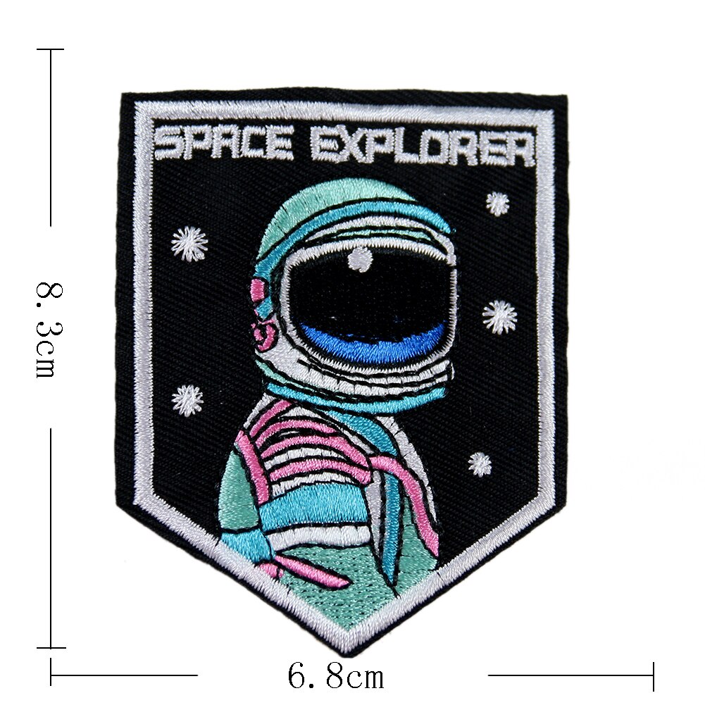 Arrial Planet Explorer Universe DIY Embroidered Patch Funny Astronauts Spaceman Space Badge Sew Iron on Applique Badges