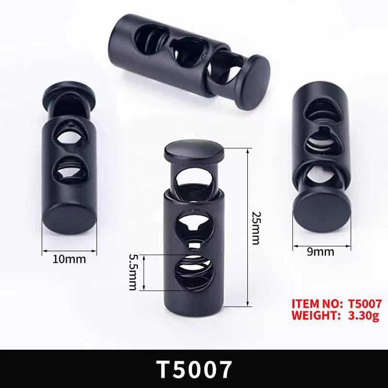 Plastic/Metal Toggle Spring Loaded Cord Locks Drawstring Rope Clip End Round Ball Sliding Fasten Button Lanyard Paracord Stopper: 30pcst5007