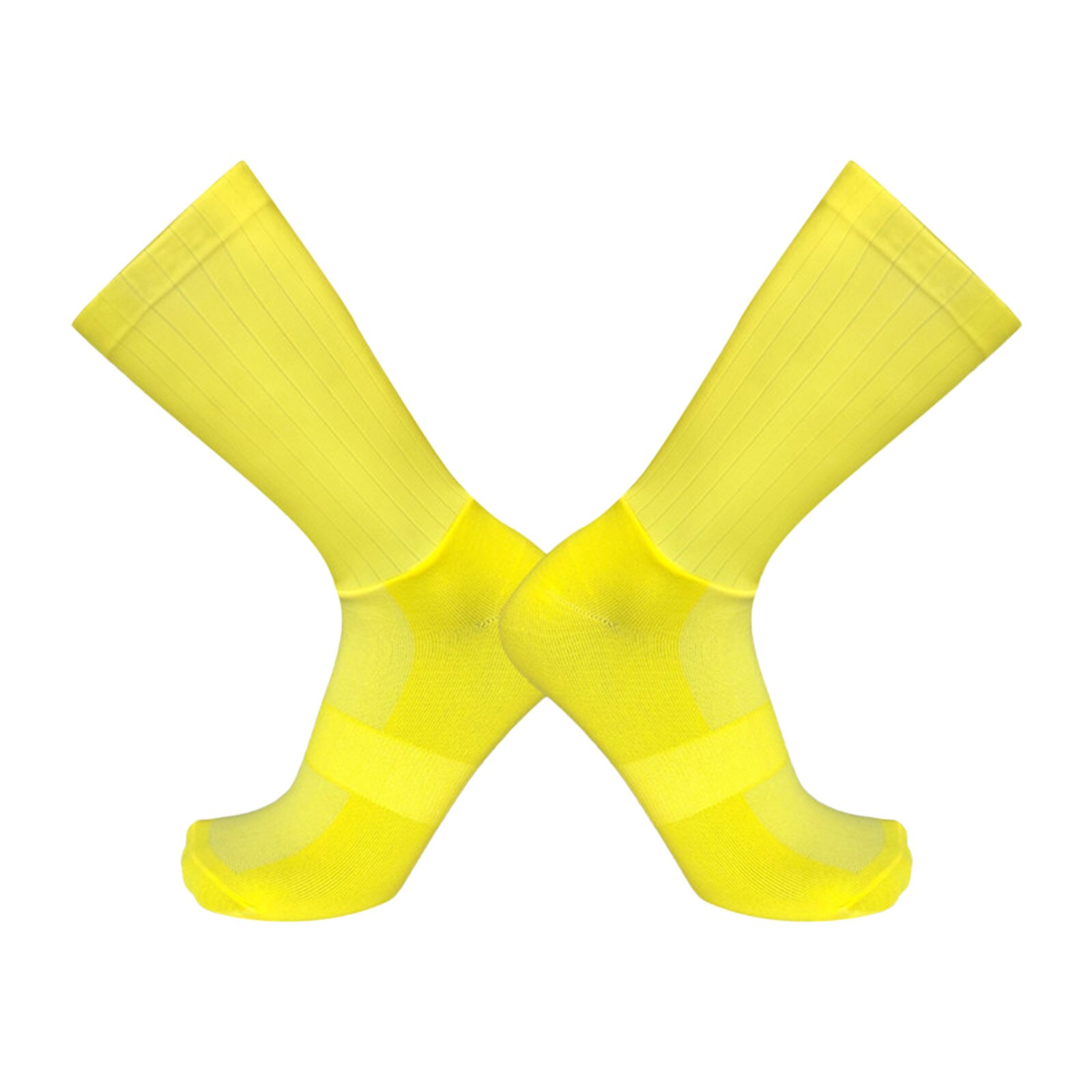 Nylon Fietsen Sokken Antislip Breatheable Fiets Sokken Running Basketbal: Yellow