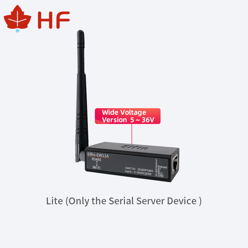 Puerto serie RS485 a dispositivo Serial WiFi, Elfin-EW11 de servidor compatible con TCP/IP, Telnet, Modbus, protocolo TCP, convertidor de transferencia de datos IOT: Negro