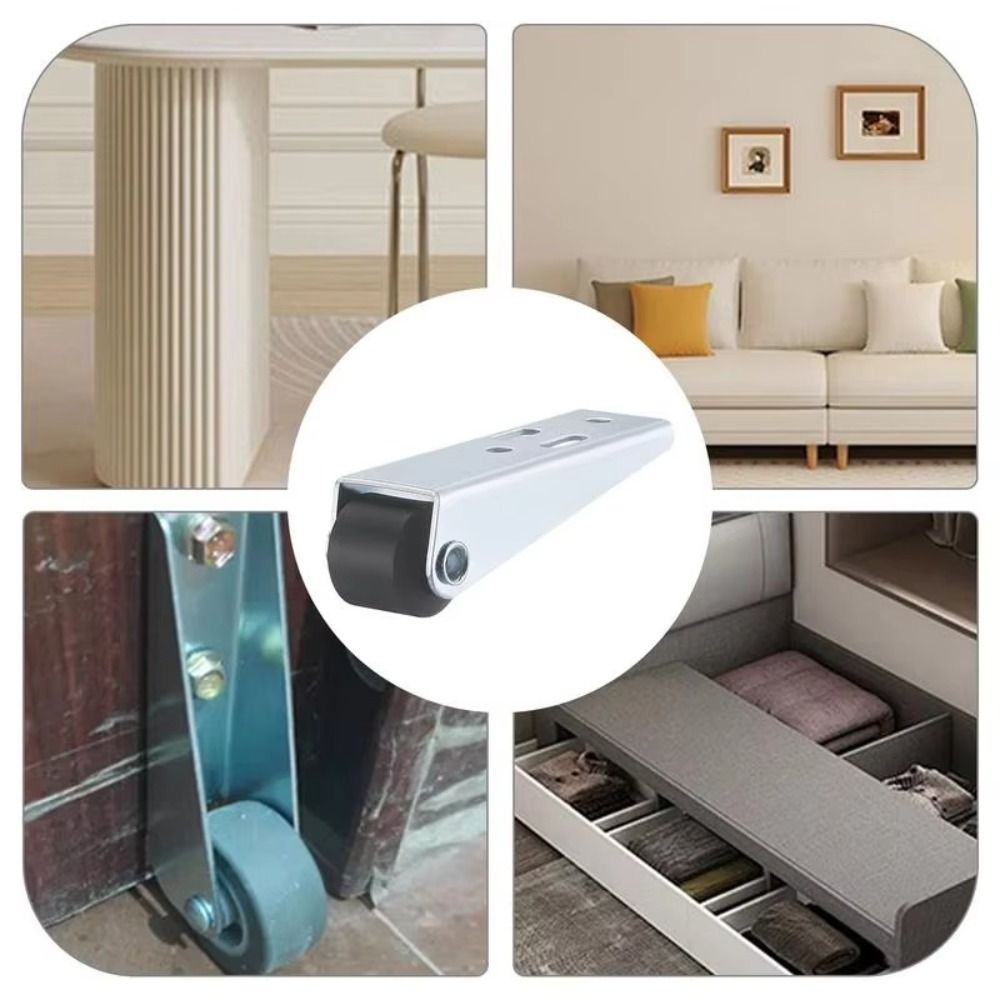 Roulette de Meuble Silays euse, Support de Porte Mobile à Montage Latéral, Roue Mobile, Outil de Déplacement Domestique, pour 1/2 Pièces