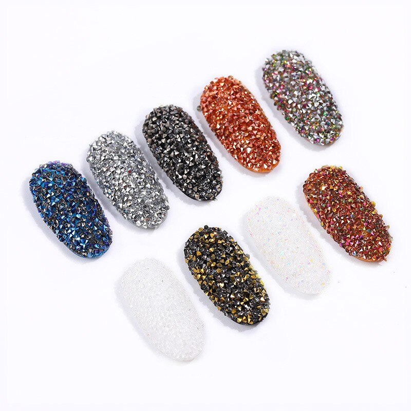 1 doos Kristallen 3D Nail art Micro Zirkoon 1.2mm Micro Strass Stenen Nail Art Glas Caviar Kralen Voor Nagels 3D Decoraties NR31