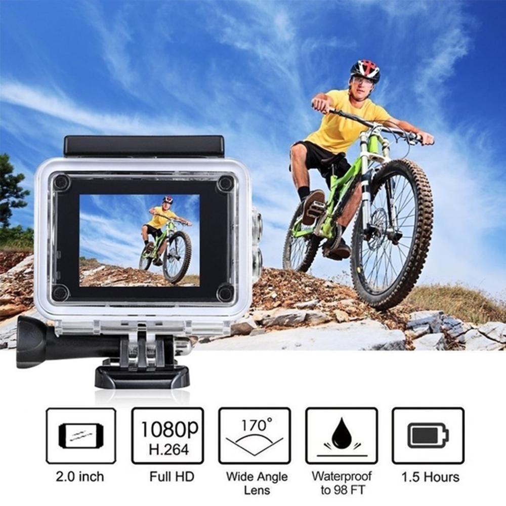 Pro cam esporte ação com telecomando câmera 4k videocamera wifi ultra hd 16mp dvr esportes ao ar livre mergulho da bicicleta camcorder