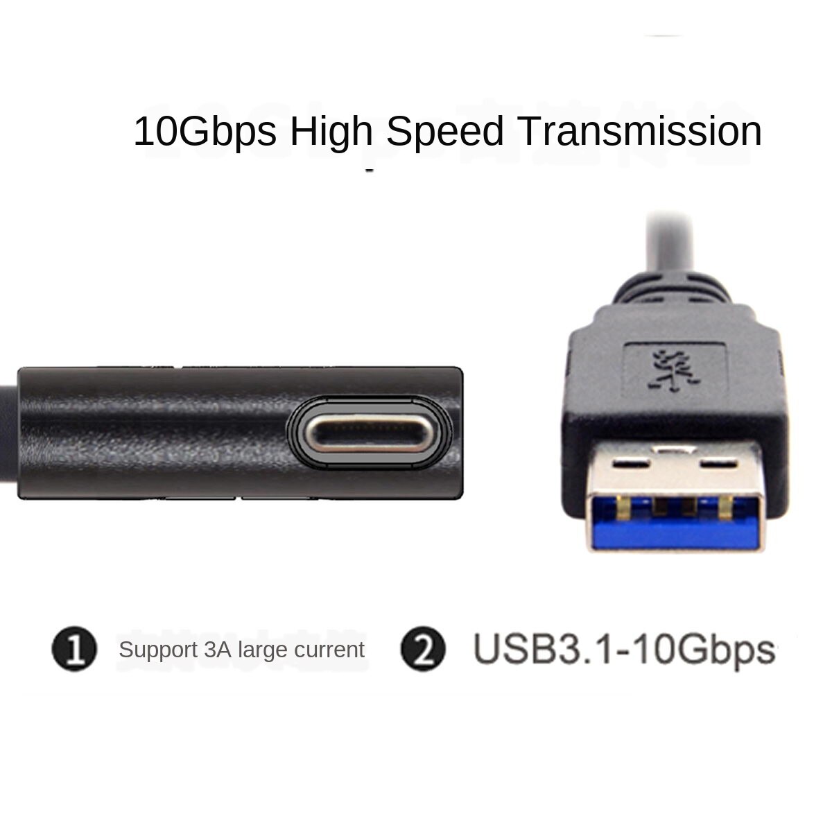 Cable para auriculares de realidad Virtual Oculus Quest 2 y Quest Link, transferencia de datos de alta velocidad, Cable USB C 3,2 Gen1 a PC para juegos