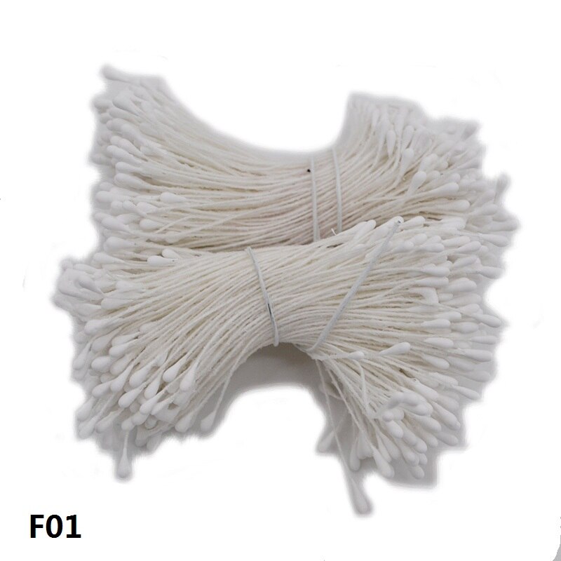 400pcs/lot Mini Flower Stamen Pistil DIY Artificial Double Heads Floral Stamens Home Wedding Decoration Cake Flowers Accessories: F01