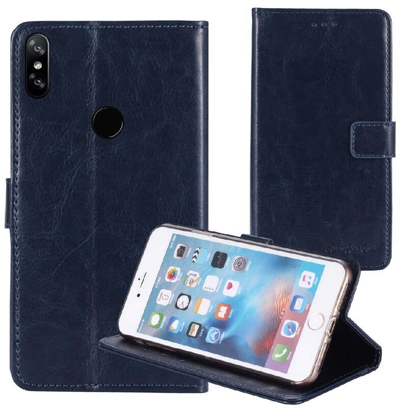 TienJueShi Flip Book estilo duradero funda protectora de cuero para teléfono Archos Oxygen 57 68XL bolsa funda cartera piel Etui