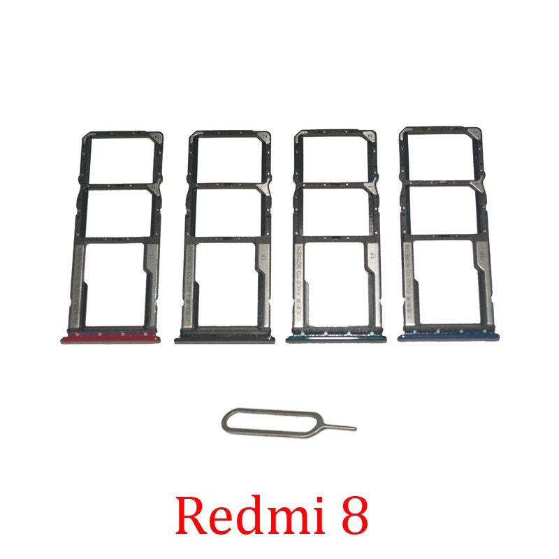 Phone SIM SD Card Trays For Xiaomi Redmi 8 8A Original Phone SIM Chip Card Slot Holder Drawer Part For Redmi 8 8A + Pin