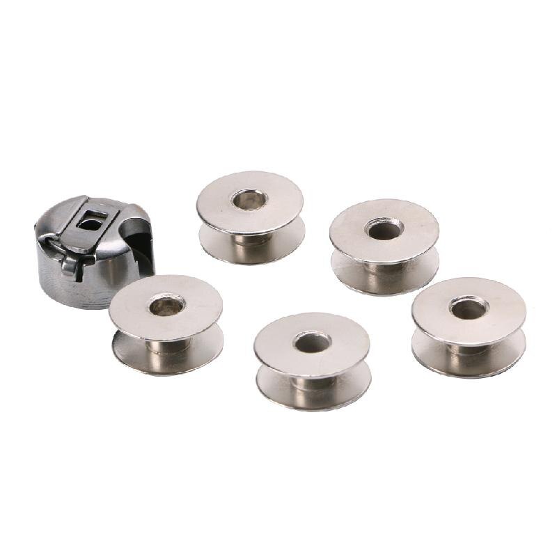 6Pcs 5 Bobbin + 1 Bobbin Case Set Industrial Sewing Machine: Default Title