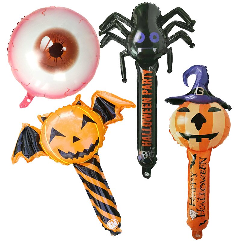 Mini Cartoon Halloween Balloons Inflatable Toys Air Balloons Halloween Decorations Globos Eye Spider Pumpkin Devil Pumpk Balloon