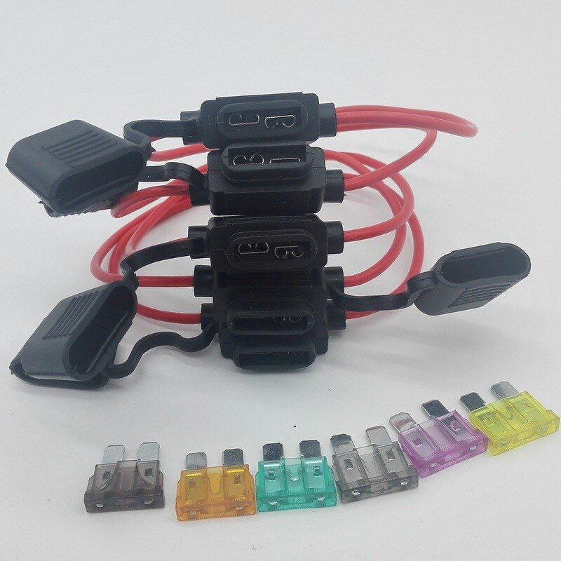 10pcs medium In-line inline Car blade Fuse Holder ATC/ ATO Automotive Waterpoof car fuse socket
