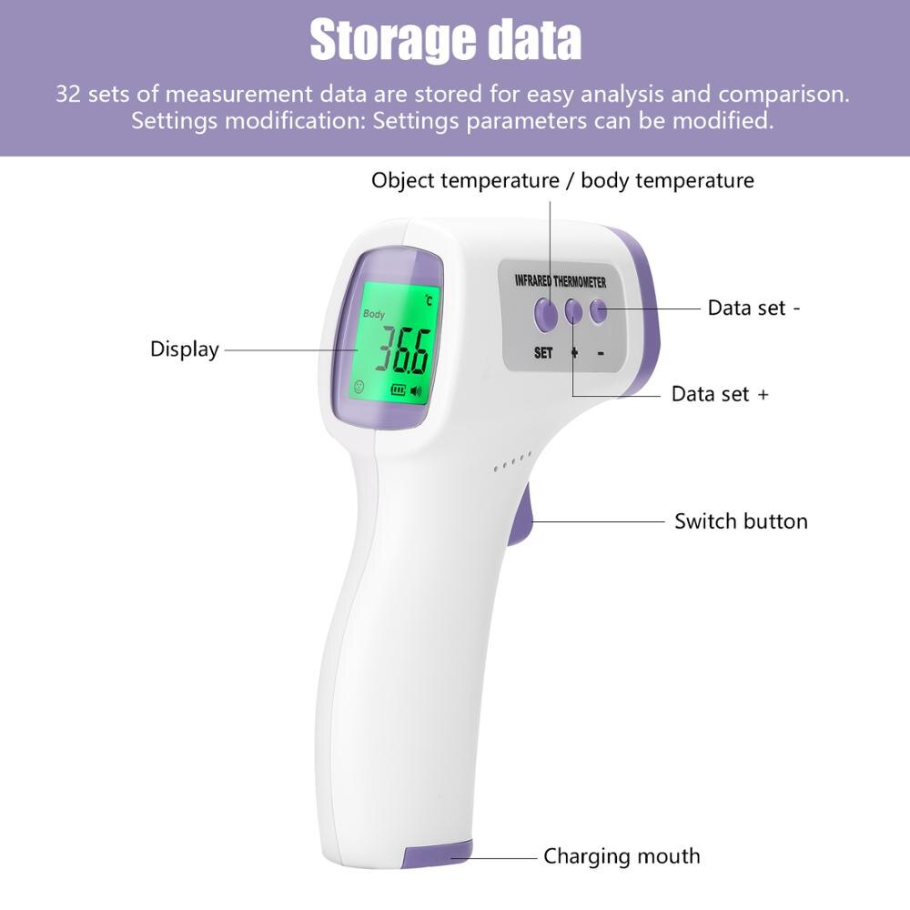 Digital Ear Thermometric Instrument Non-contact Type Infrared Electronic Thermometer Object-temperature Measuring